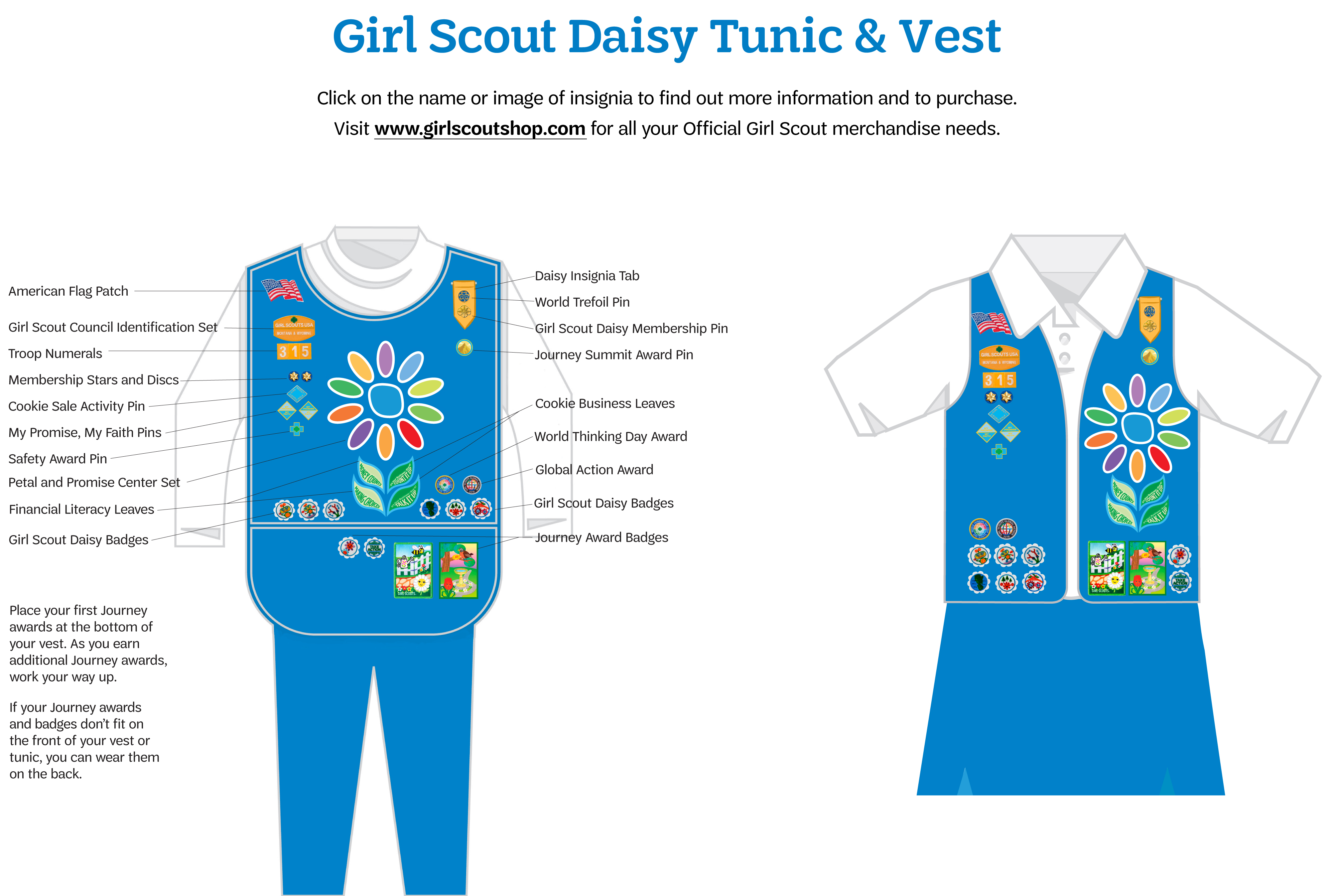 girl scouts daisies vest patch placement